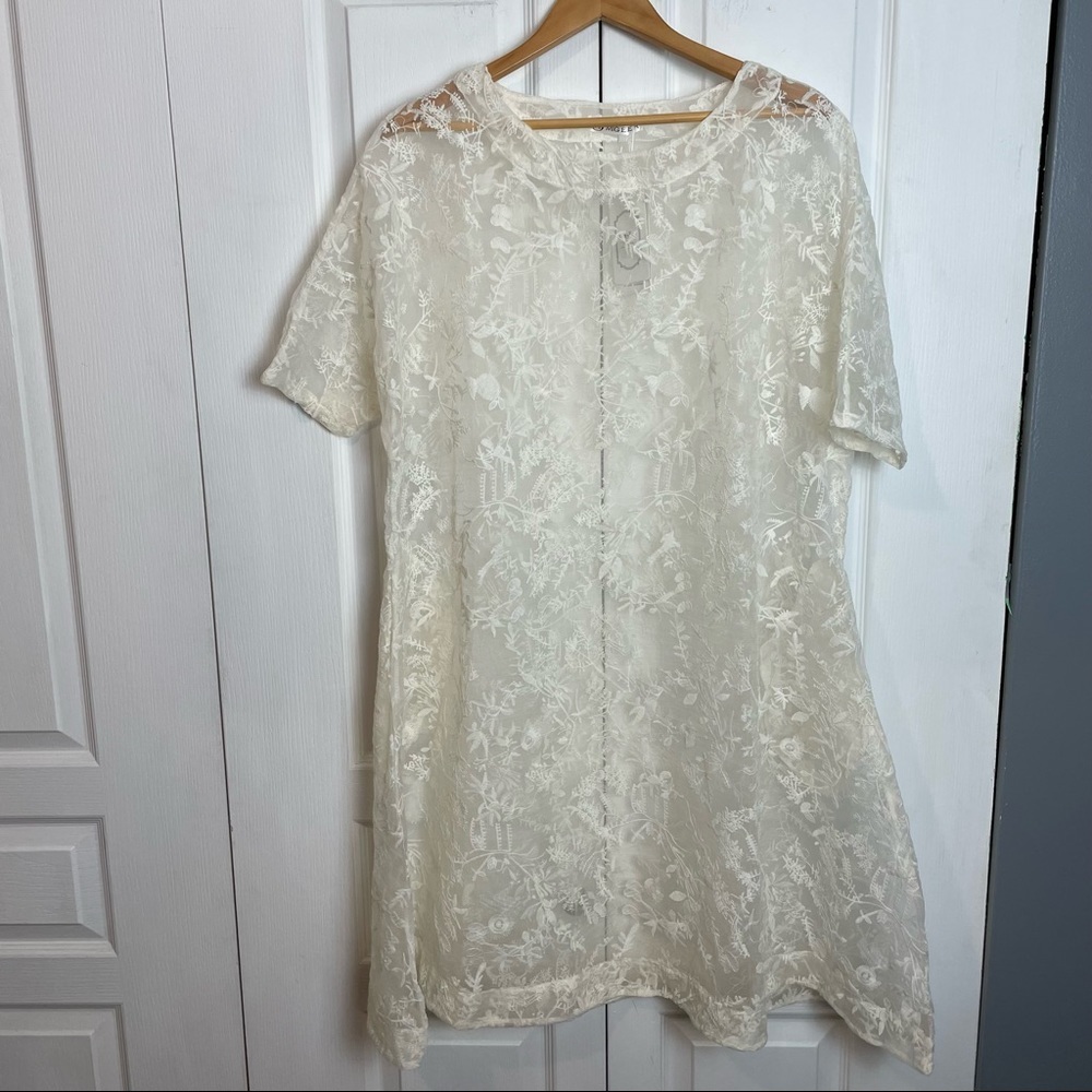 Sheer Embroidered Dress